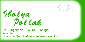 ibolya pollak business card